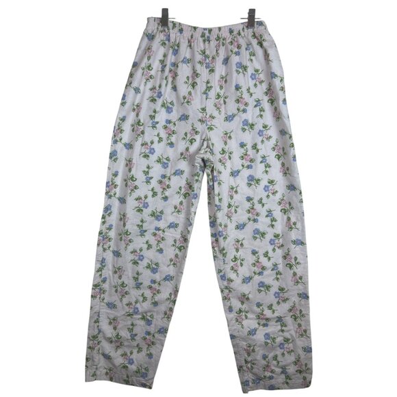 Vtg Basic Edition Intimates Flannel Pajama Set Women’s M Pink Floral Cottagecore - Picture 7 of 16
